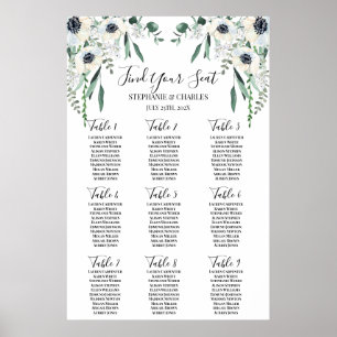 Tableau de sièges Mariage d'anémone