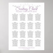 Tableau de sièges Mariage de 16 tables violet et g (Devant)