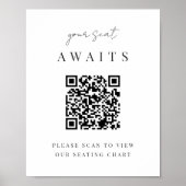 Tableau de sièges Mariage de code QR de script min (Devant)