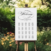 Tableau de sièges mariage de luxe calligraphie élé