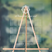 Tableau de sièges Mariage de monogrammes floraux o (Neutre)