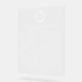 Tableau de sièges Mariage de monogrammes floraux o (Angle)