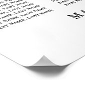 Tableau de sièges Mariage de monogrammes floraux o (Coin)