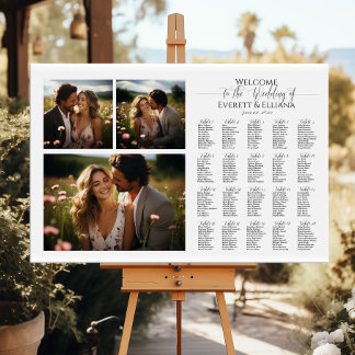 Tableau de sièges mariage de montage photo moderne