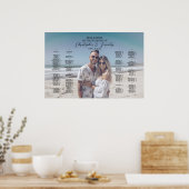 Tableau de sièges mariage de photo élégant alphabé (Cuisine)