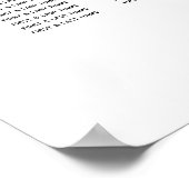 Tableau de sièges Mariage de script noir et blanc (Coin)