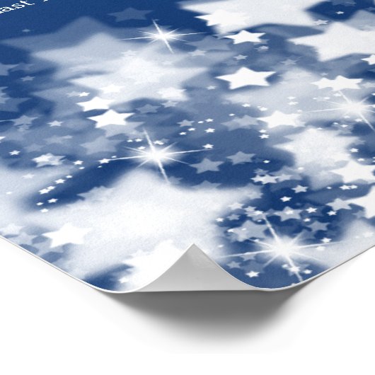 Tableau de sièges mariage Éblouissant Étoiles Bleu (Coin)