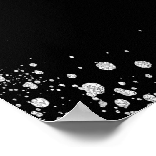 Tableau de sièges mariage en argent noir 18 tablea (Coin)