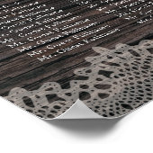 Tableau de sièges Mariage en bois rustique (Coin)