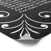 Tableau de sièges Mariage en tableau noir et blanc (Coin)