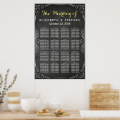 Tableau de sièges Mariage en tableau noir et blanc (Cuisine)