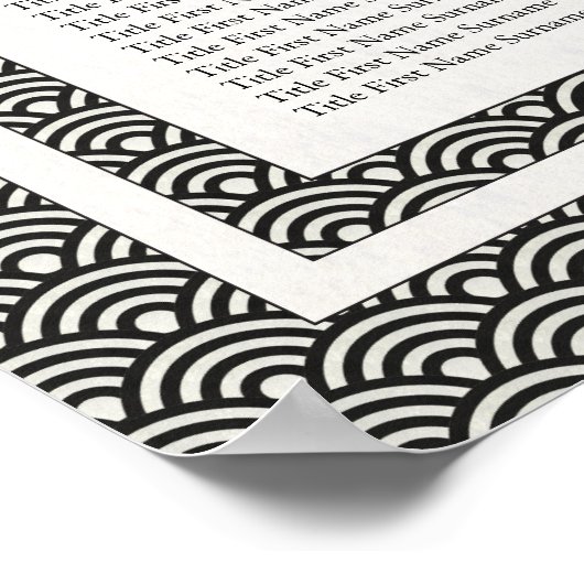 Tableau de sièges Mariage/événement Black+White Se (Coin)