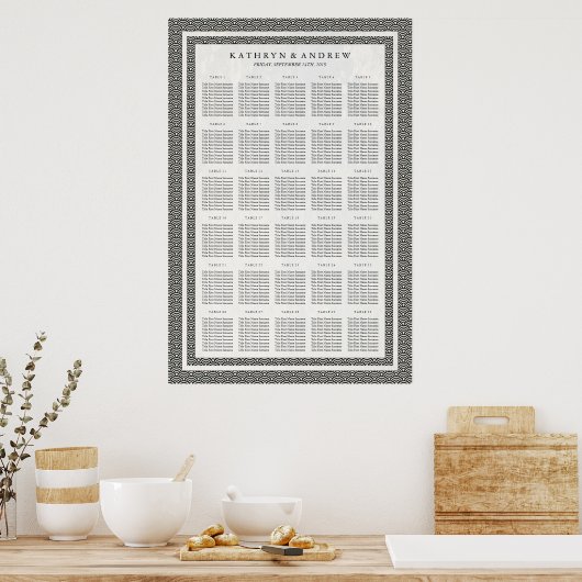 Tableau de sièges Mariage/événement Black+White Se (Cuisine)