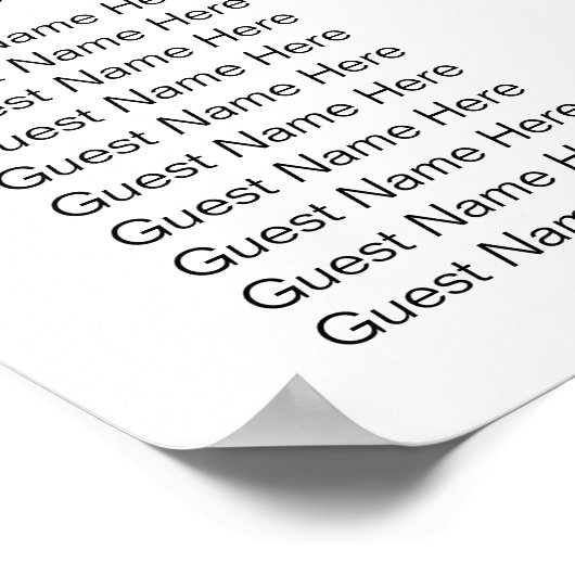 Tableau de sièges Mariage facile | Poster (Coin)