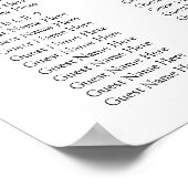 Tableau de sièges Mariage floral Boho à feuilles m (Coin)