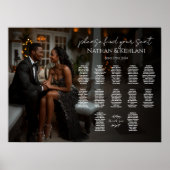 Tableau de sièges mariage moderne avec photo 12 ta (Devant)