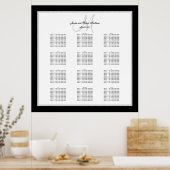 Tableau de sièges Mariage noir et blanc pour 240 (Cuisine)