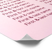 Tableau de sièges Mariage rose cerise en fleur (Coin)