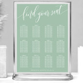 Tableau de sièges Mariage simple Dusty Mint