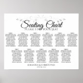 Tableau de sièges Mariage simple élégant 11 (Devant)