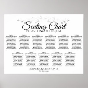 Tableau de sièges Mariage simple élégant 11