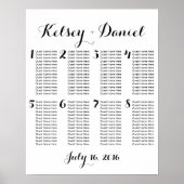 Tableau de sièges Mariage simple - moins de tables (Devant)