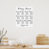 Tableau de sièges Mariage simple | Poster (Cuisine)