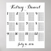 Tableau de sièges Mariage simple | Poster (Devant)