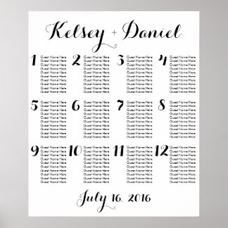 Tableau de sièges Mariage simple | Poster