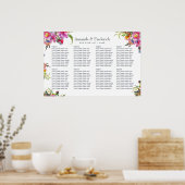 Tableau de sièges Mariage vintage Pink Peonies (Cuisine)