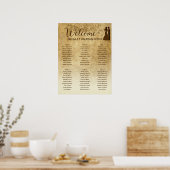 Tableau de sièges mariage vintage roux (Cuisine)