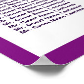 Tableau de sièges Mariage violet simple et chic |  (Coin)