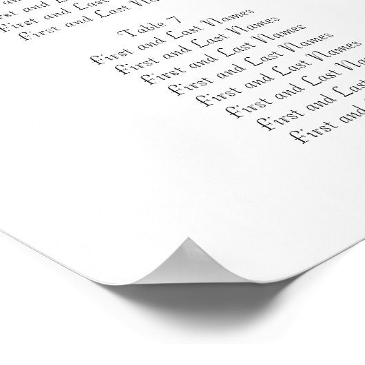 Tableau de sièges mariages (Coin)