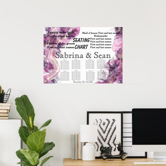 Tableau de sièges mariages (Bureau à domicile)