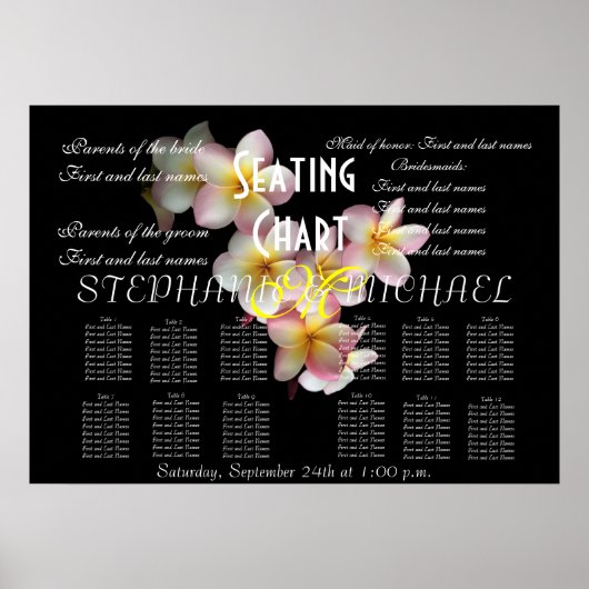 Tableau de sièges mariages (Devant)