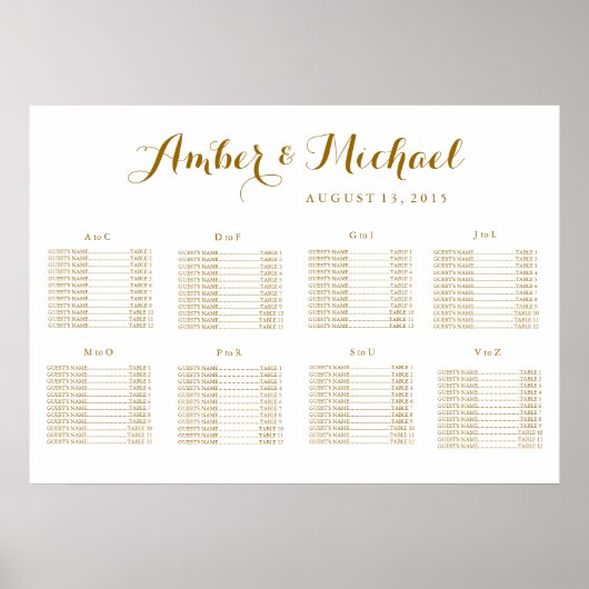 Tableau de sièges mariages (Devant)