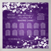 Tableau de sièges mariages Cerisier Fleur pourpre (Devant)