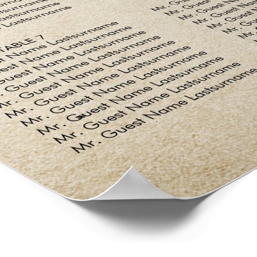 Tableau de sièges Mariages en fer à cheval rustiqu (Coin)