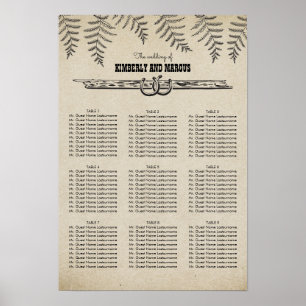Tableau de sièges Mariages en fer à cheval rustiqu