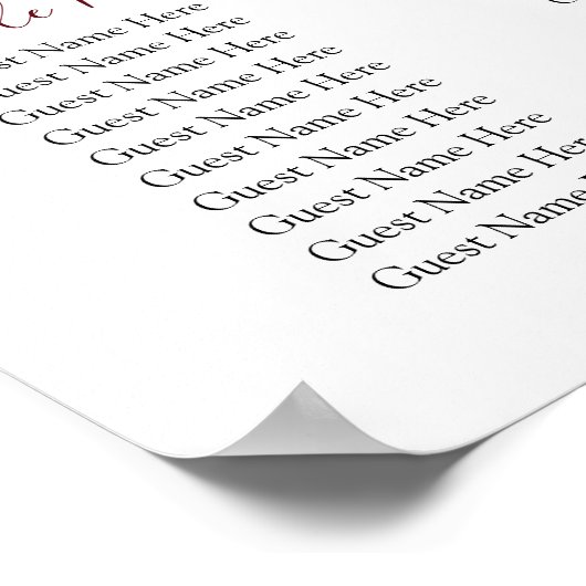 Tableau de sièges Mariages floraux de Bourgogne (Coin)