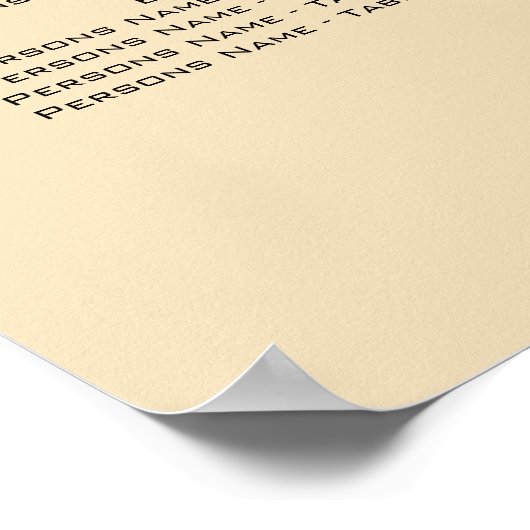 Tableau de sièges Mariages Inséparables (Coin)