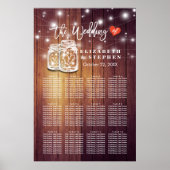 Tableau de sièges mariages Lumières de jarres en b (Devant)