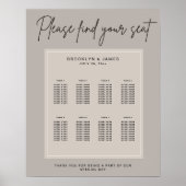 Tableau de sièges Mariages minimaux Trouvez votre (Devant)