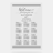 Tableau de sièges minimaliste de Mariage noir mode (Recto)