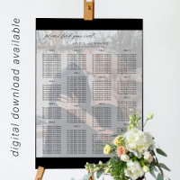 Tableau de sièges minimaliste moderne pour mariage