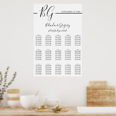 Tableau de sièges minimalistes noirs et blancs pou (Cuisine)