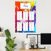 Tableau de sièges Peinture arc-en-ciel (Bureau à domicile)