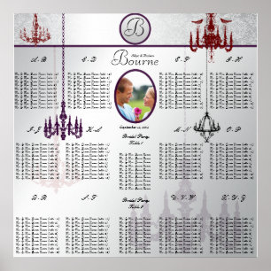 Tableau de sièges photo du Mariage du lustre