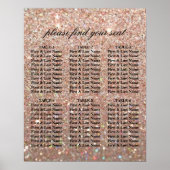 Tableau de sièges - Rose Gold Glit Fab (Devant)