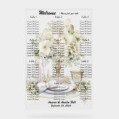 Tableau de sièges Roses blanches mariages (Recto)